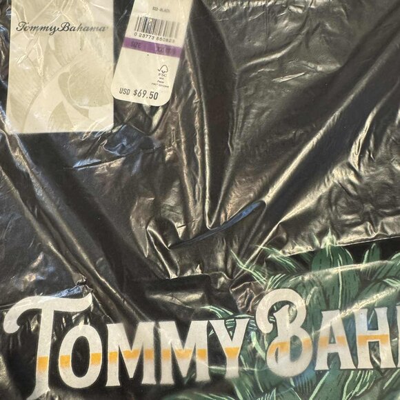 Tommy Bahama Pineapple Paradise Football Tee Crew T-Shirt $70 in Black - Picture 11 of 16